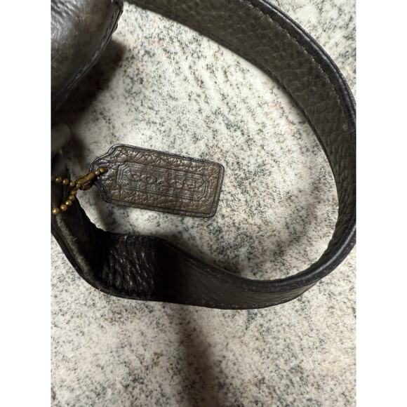 VTG COACH BROWN Green SONOMA SOFT BUCKET NATURAL GRAIN SHOULDER BAG Saddle 90’s - Picture 10 of 11